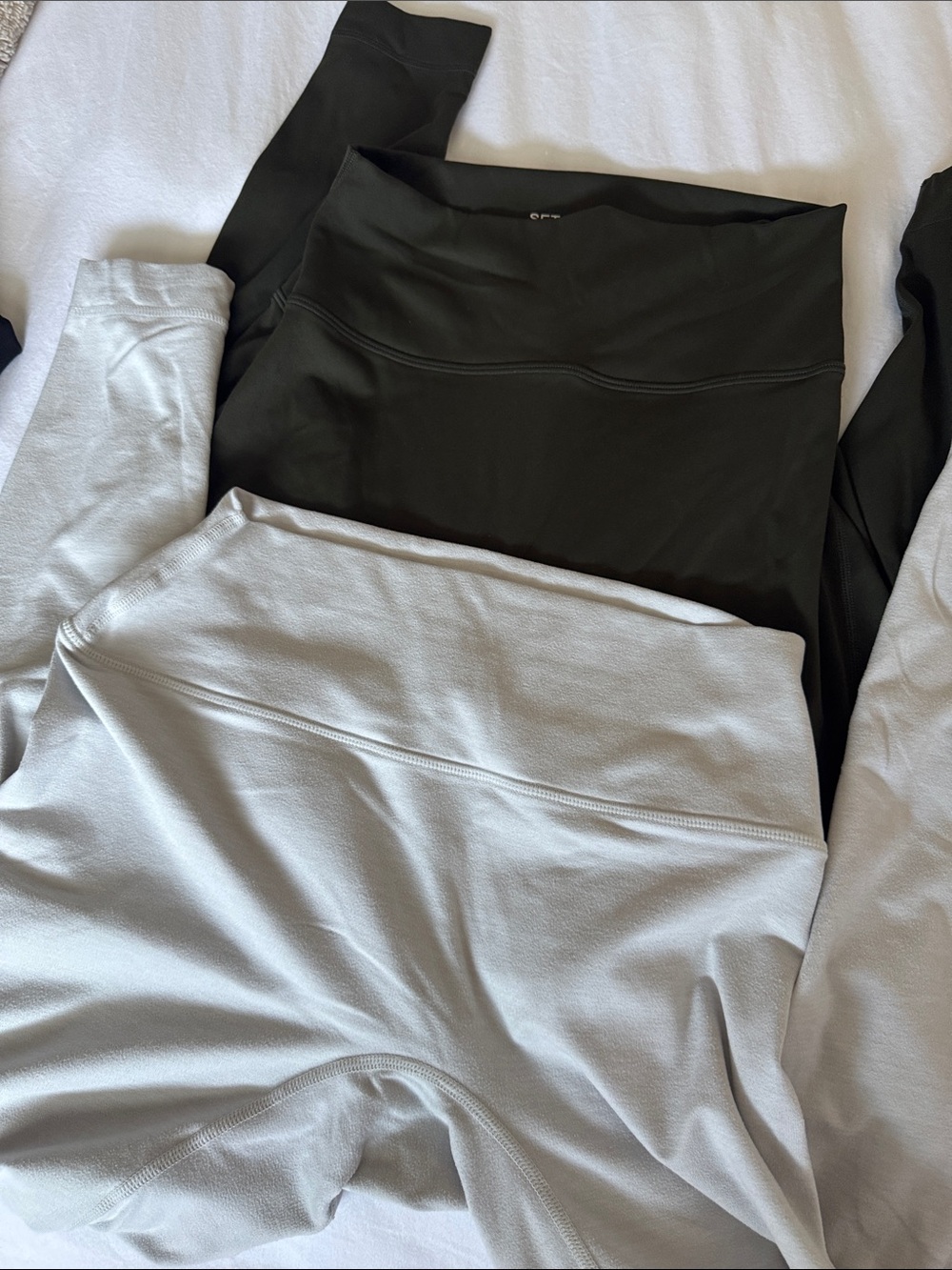 SET Active High-Waist Leggings Duo – Black and Light Gray